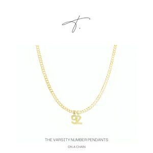 The Varsity Number Pendants on a Chain